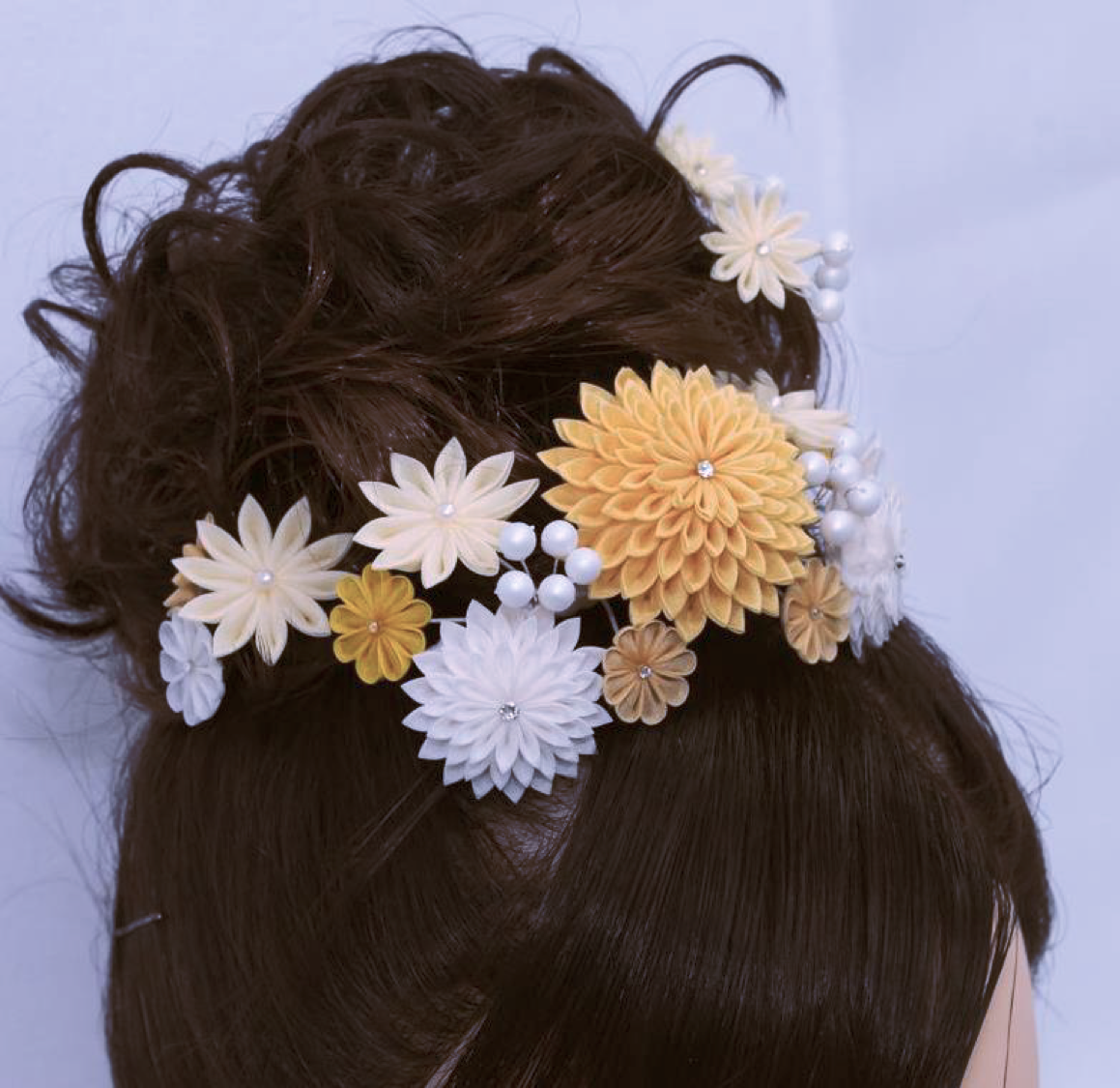 七五三 ティアラ5点セット | つまみ細工「一凛堂」のオーダーメイド